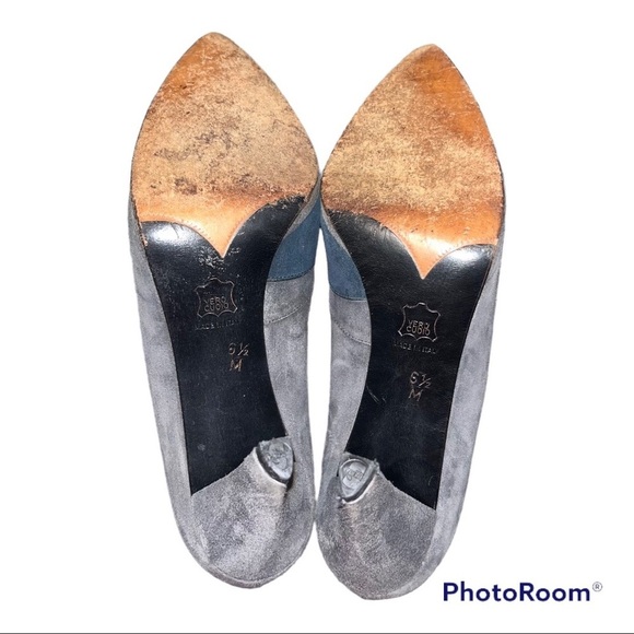 Vintage YSL Suede Colorblock Pumps Heels - Picture 9 of 10